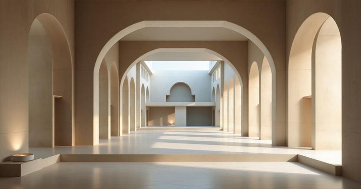 A calm architectural form inspired by human structure, symbolizing the body as a balanced and responsive system.