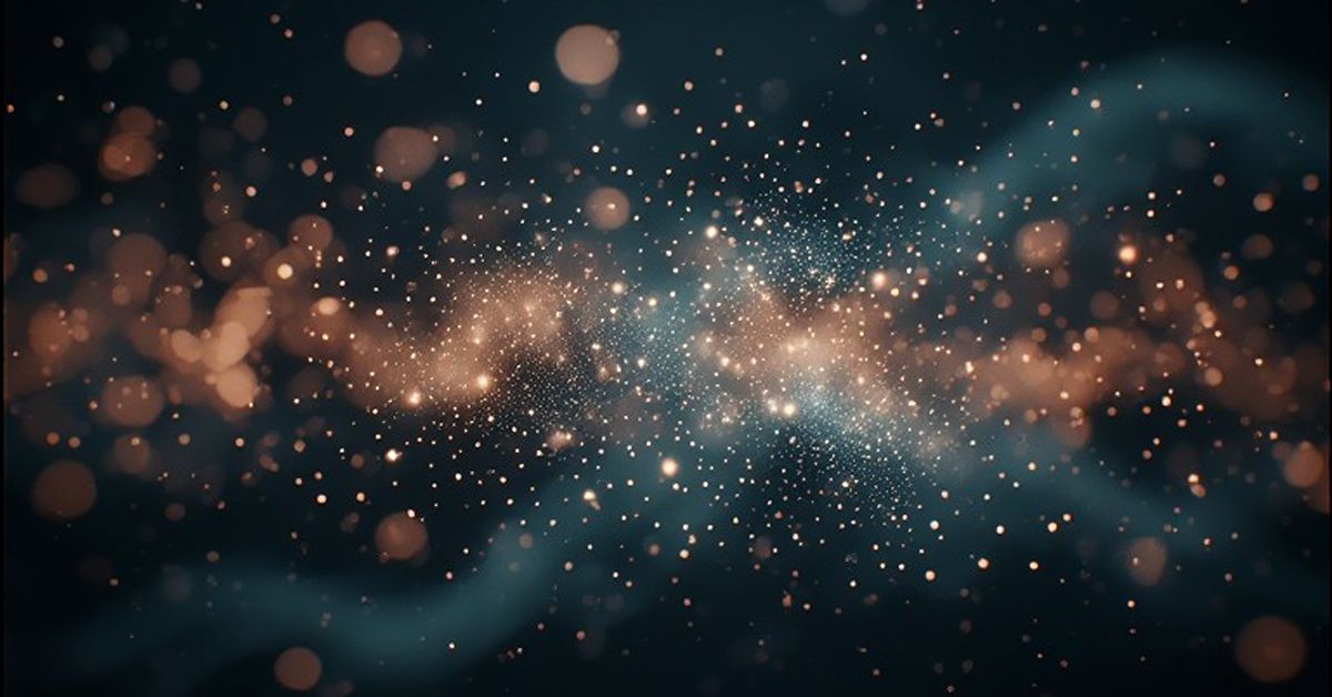 حقلان تجريديان متداخلان تزداد كثافتهما عند التقاطع، يرمزان إلى تضخيم الضغط مع قلة النوم.